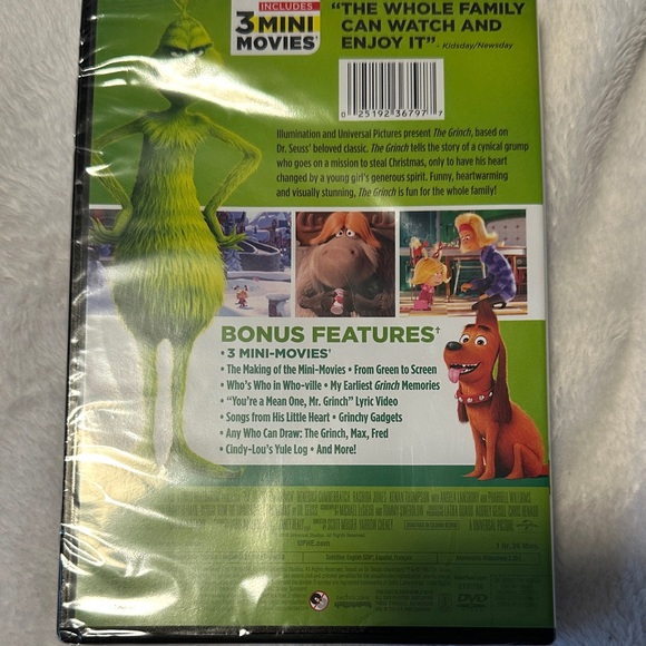 Illumination Dr. Seuss The Grinch (Green) Holiday DVD - Picture 2 of 2